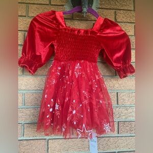 Sparkling Red Kids Dance Costume